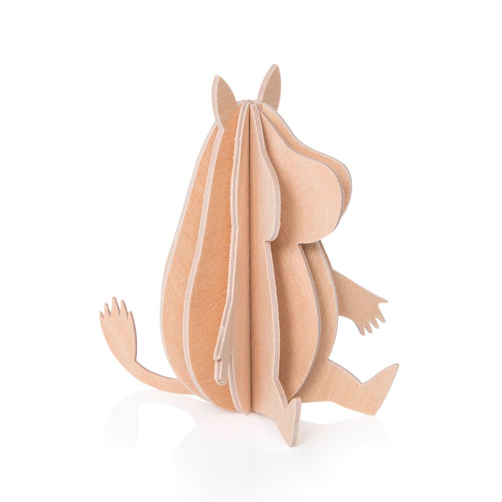 Moomintroll, natural wood, wooden 3D puzzle