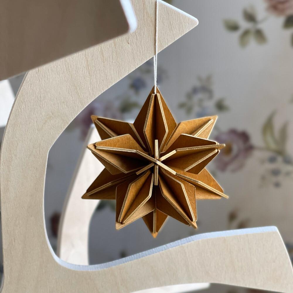 Lovi Star 7cm/10cm, wooden star ornament. Color cinnamon brown. Assemble yourself.