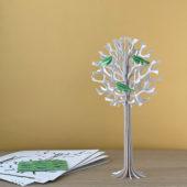 Lovi Tree 34cm with light green minibirds, wooden decorative tree