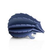 Wooden Hedgehog figure by Lovi, color lavender blue