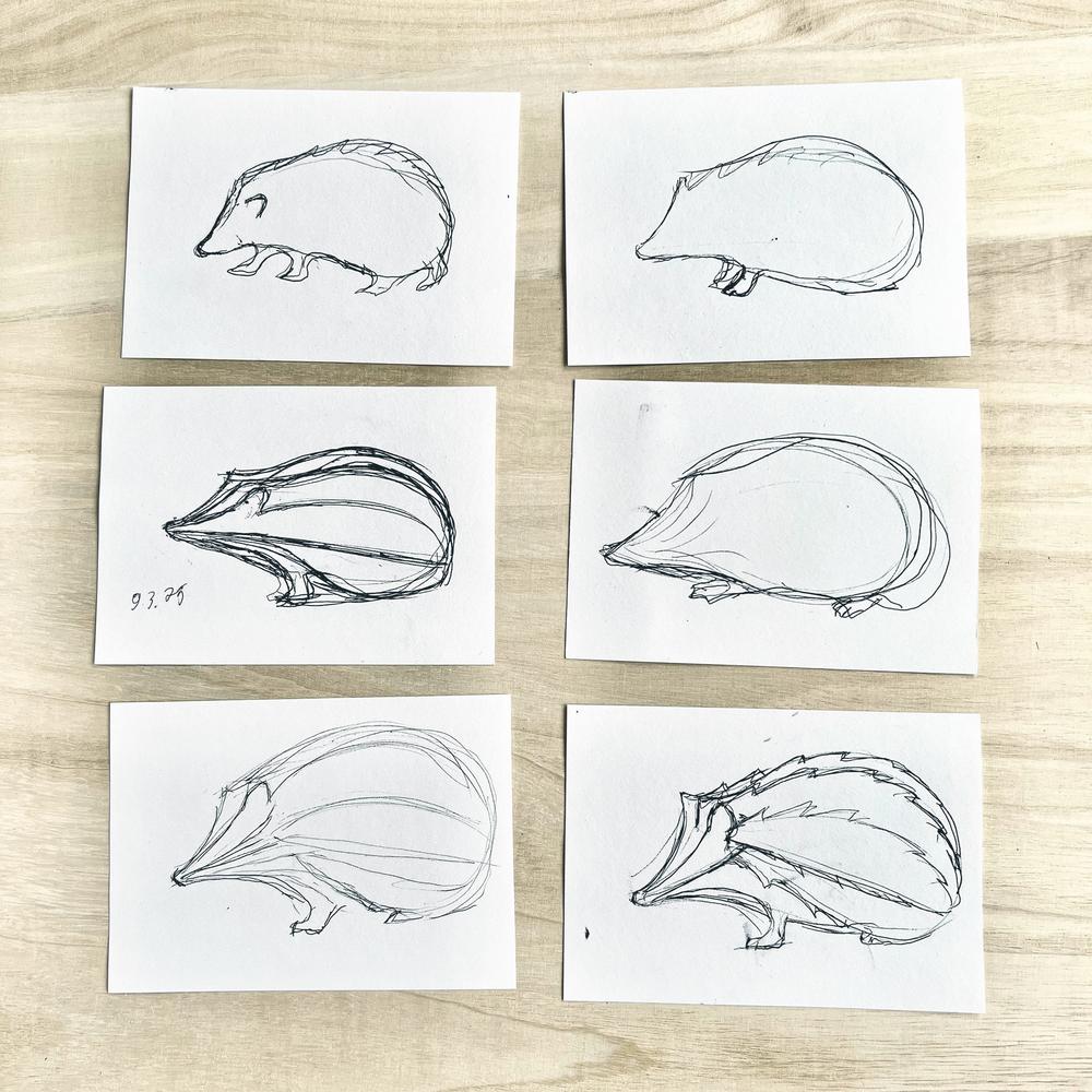 Sketches of the structure of Lovi Hedgehog. spring novelty 2022.