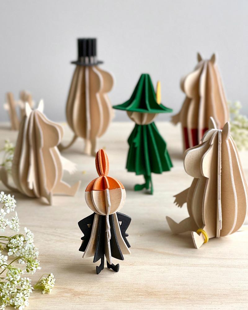 Moomin ny Lovi figures. Made from Finnish birch plywood.
