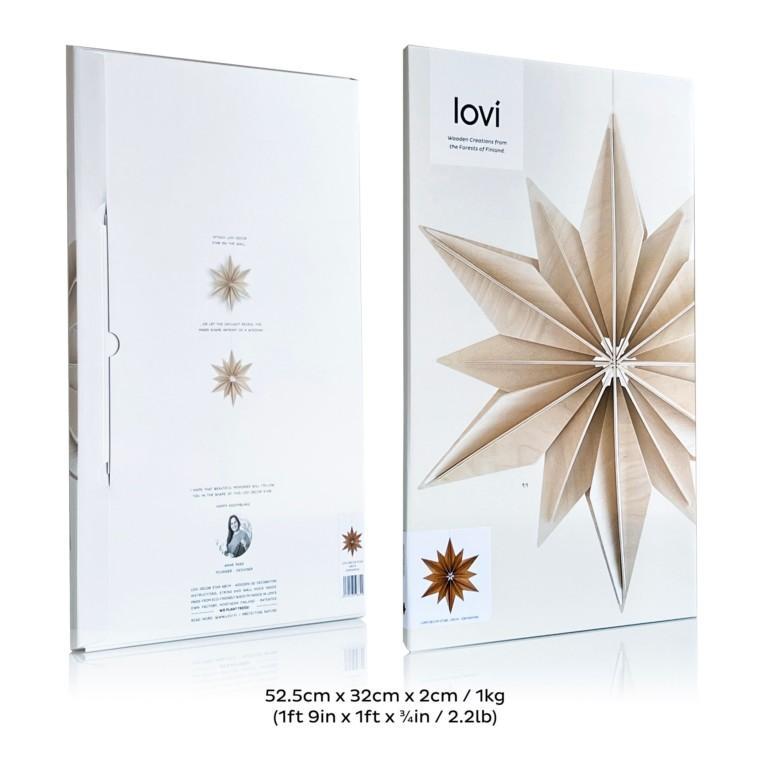 The package of Lovi Decoration Star 48cm, wooden decoration star