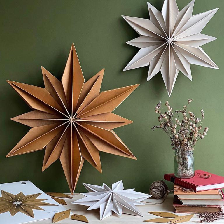Wooden Lovi Decor Stars on the wall, Wooden decoration