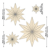Lovi Decor Star, four sizes, measures