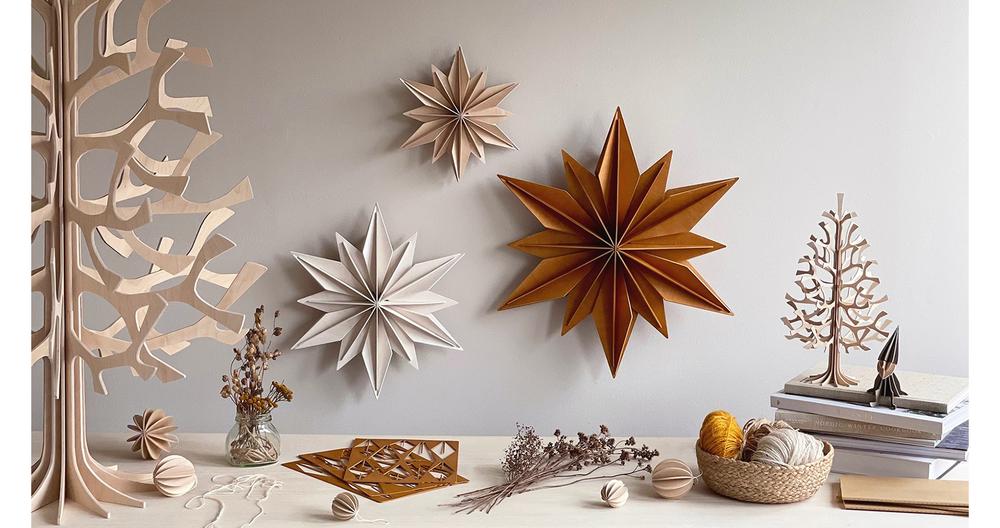 Lovi Decor Stars on the wall, wooden decoration stars