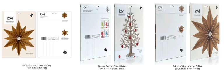 Lovi Spruce 30cm with Minibaubles, package