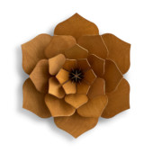 Wooden wall flower by Lovi, size 48cm, color cinnamon brown
