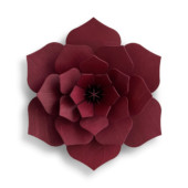 Wooden wall flower by Lovi, size 48cm, color dark red