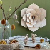 Lovi Decor Flower 34cm natural wood with Lovi Easter products