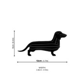 Lovi Dachshund, wooden dachshund figure, measures