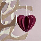 Wooden Lovi Heart, color dark red