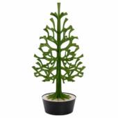 Lovi Spruce 100cm, wooden Christmas tree. Color forest green. Standing on the black pot.