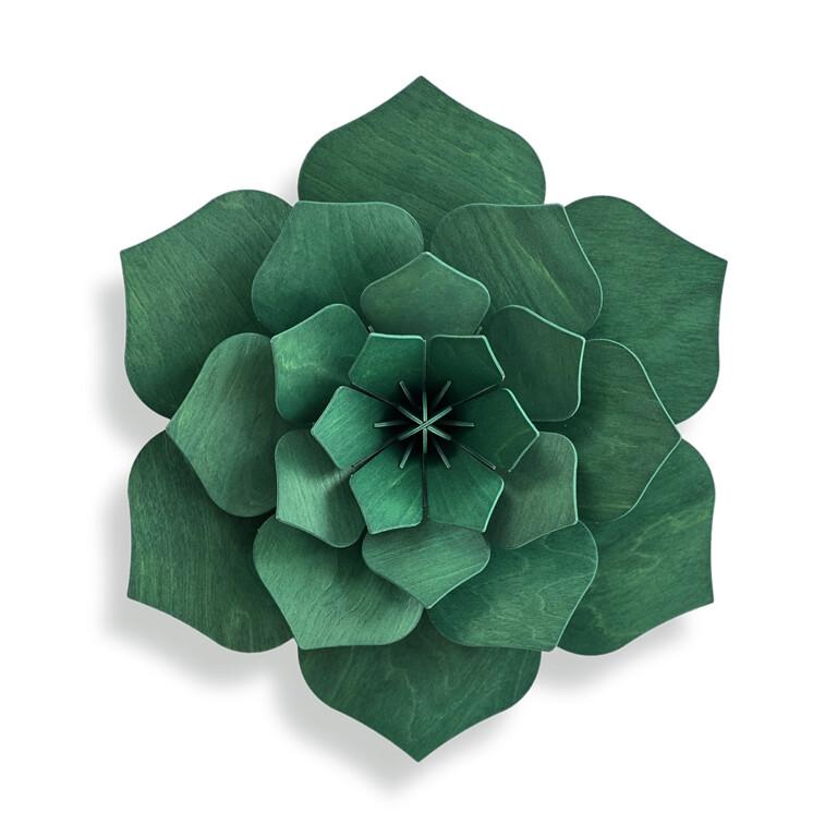 Lovi Decor Flower, wooden wall decoration, color dark green, made in Finland