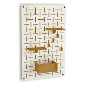 Lovi Decor Board, wooden decor board, color natural wood and cinnamon brown