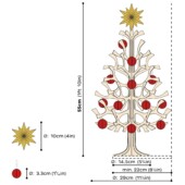 The measures of Lovi Christmas Tree Set 55cm