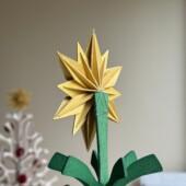 Lovi Decor Star 10cm as a tree top star of Lovi Spruce 50cm, attached with thin metal string.